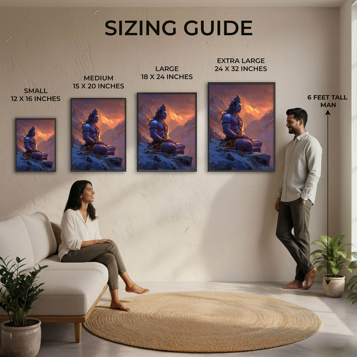 Lord Shiva Meditation Painting – Mahadev Wall Art