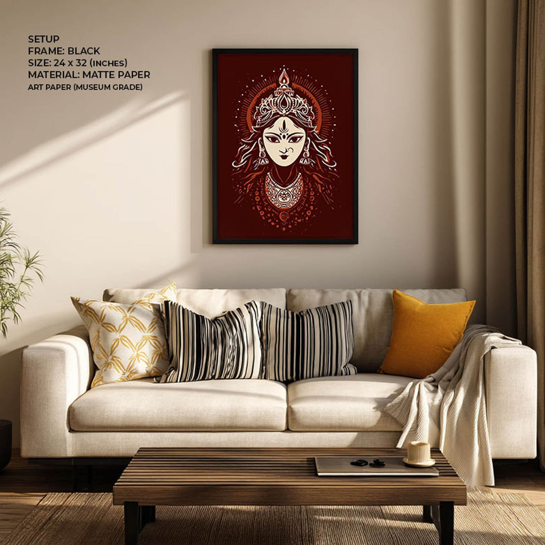 Maa Durga Painting – Divine Shakti Wall Art