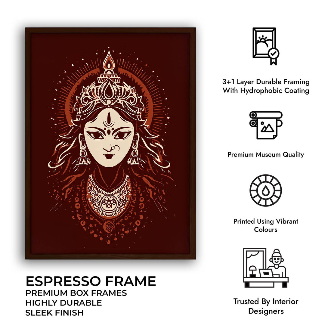 Maa Durga Painting – Divine Shakti Wall Art