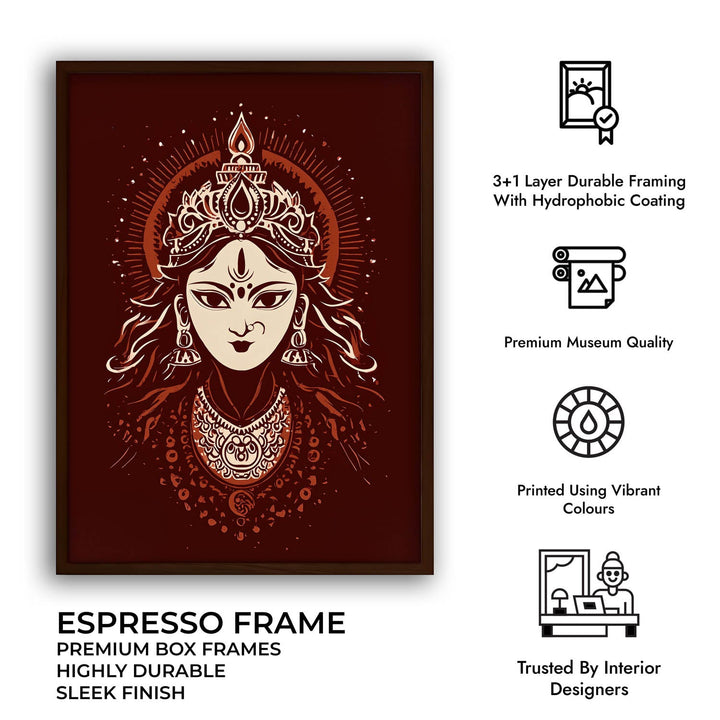 Maa Durga Painting – Divine Shakti Wall Art