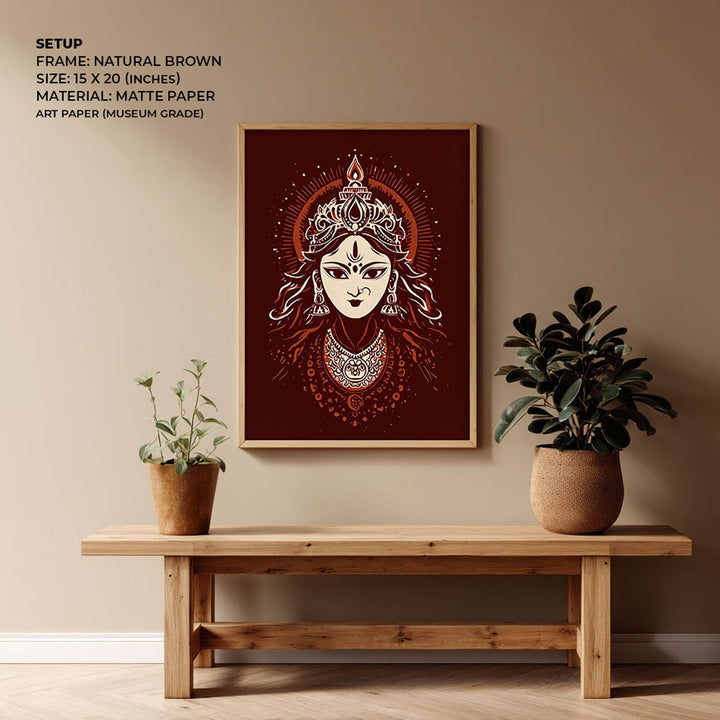 Maa Durga Painting – Divine Shakti Wall Art