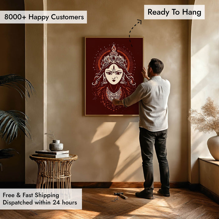 Maa Durga Painting – Divine Shakti Wall Art