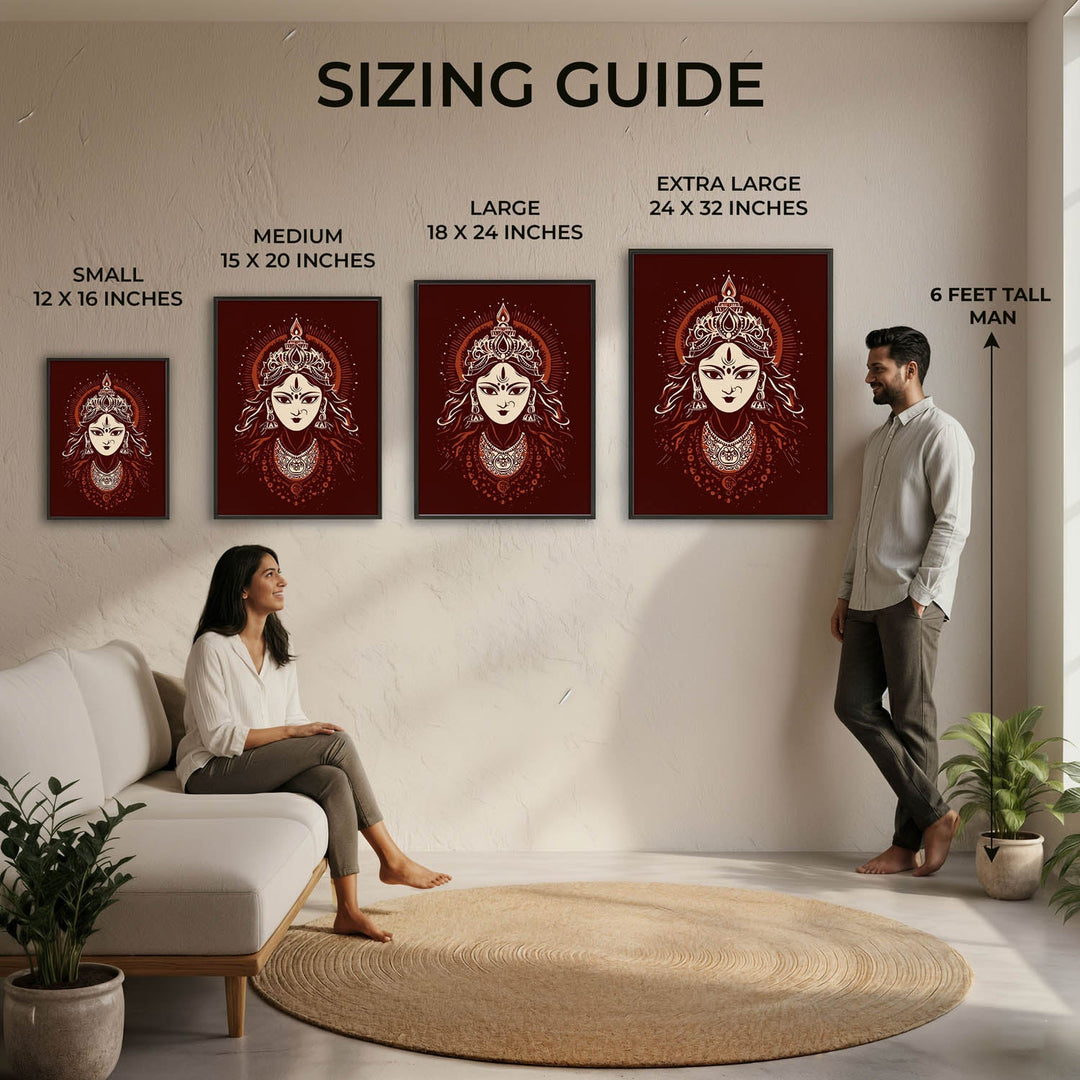 Maa Durga Painting – Divine Shakti Wall Art