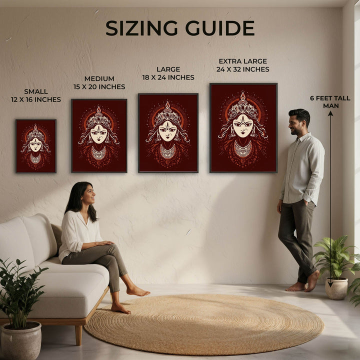 Maa Durga Painting – Divine Shakti Wall Art