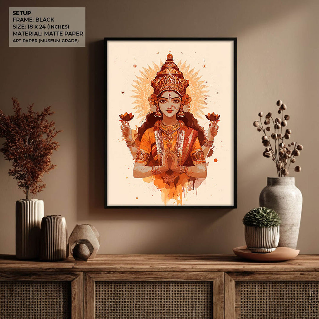 Mahalakshmi Painting – Goddess of Prosperity Wall Art