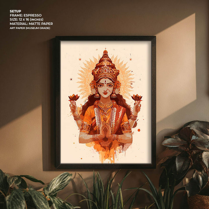 Mahalakshmi Painting – Goddess of Prosperity Wall Art