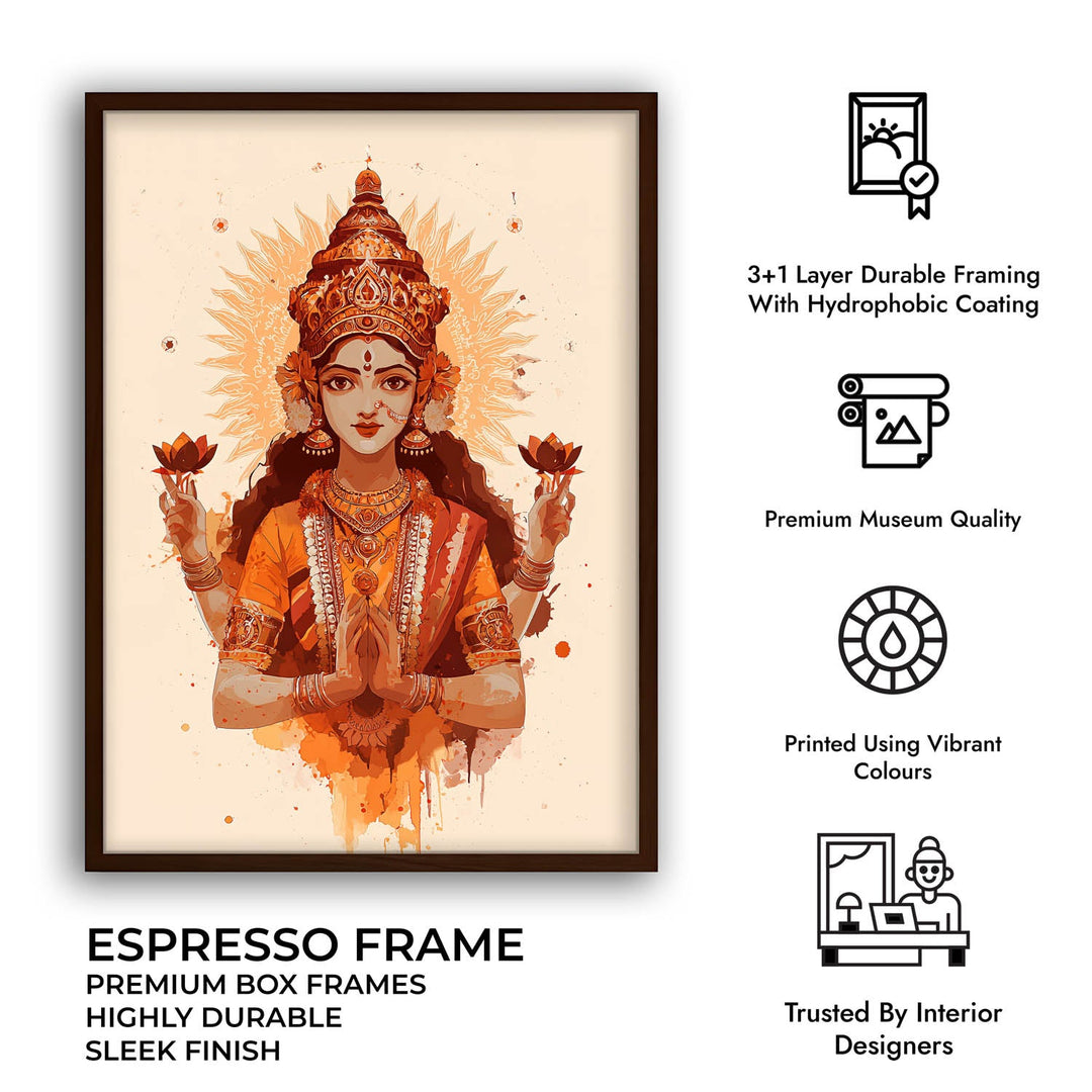 Mahalakshmi Painting – Goddess of Prosperity Wall Art