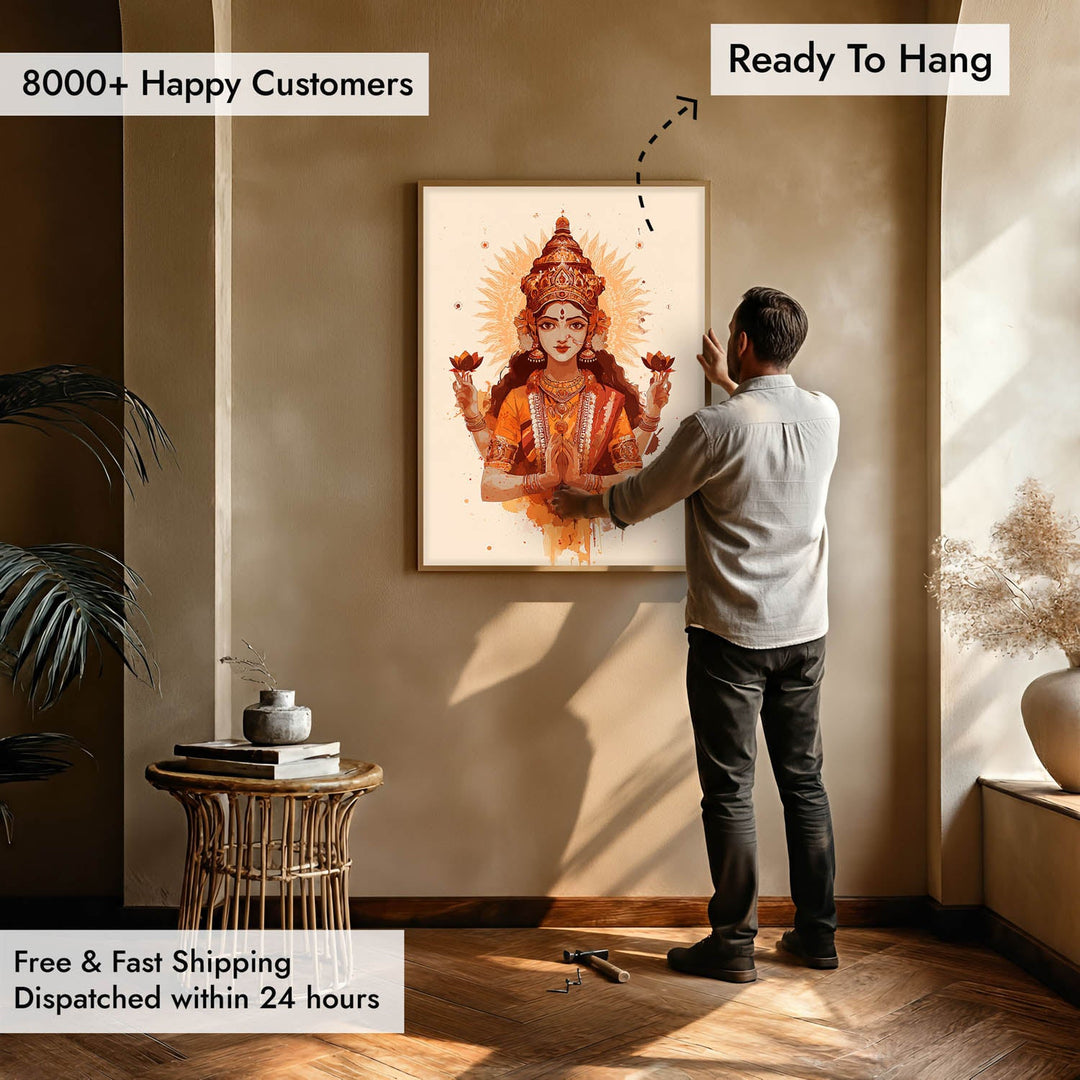 Mahalakshmi Painting – Goddess of Prosperity Wall Art