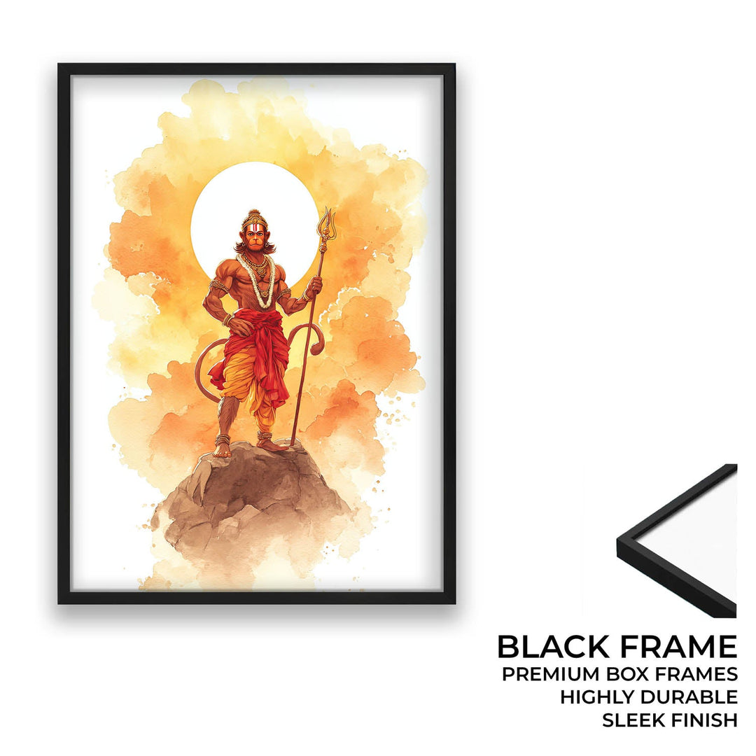 Majestic Hanuman Painting – Bajrangbali Wall Art