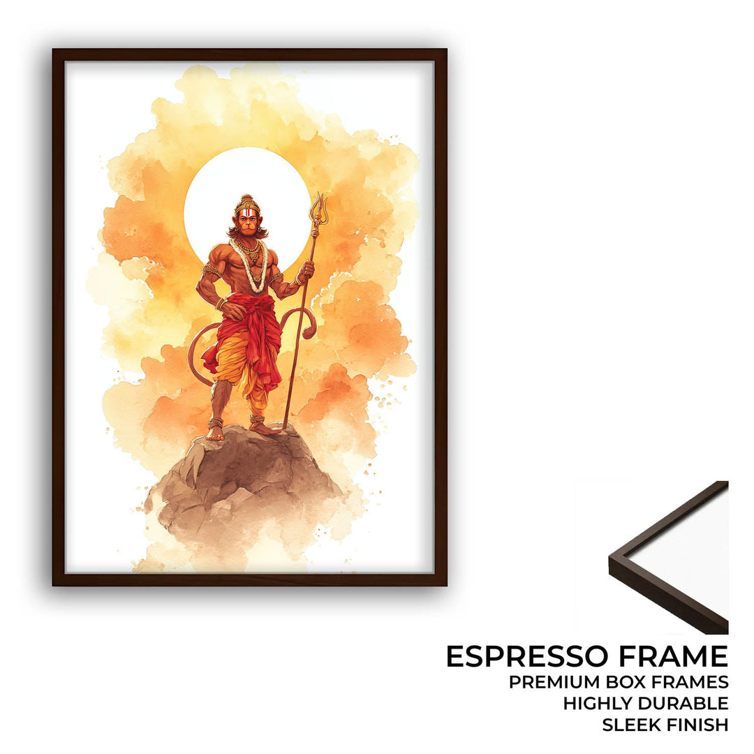 Majestic Hanuman Painting – Bajrangbali Wall Art