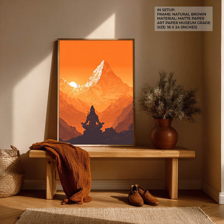 Meditating Lord Shiv in Himalaya - Vastu Painting