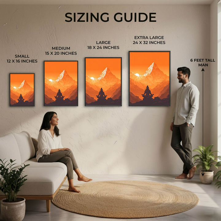 Meditating Lord Shiv in Himalaya - Vastu Painting