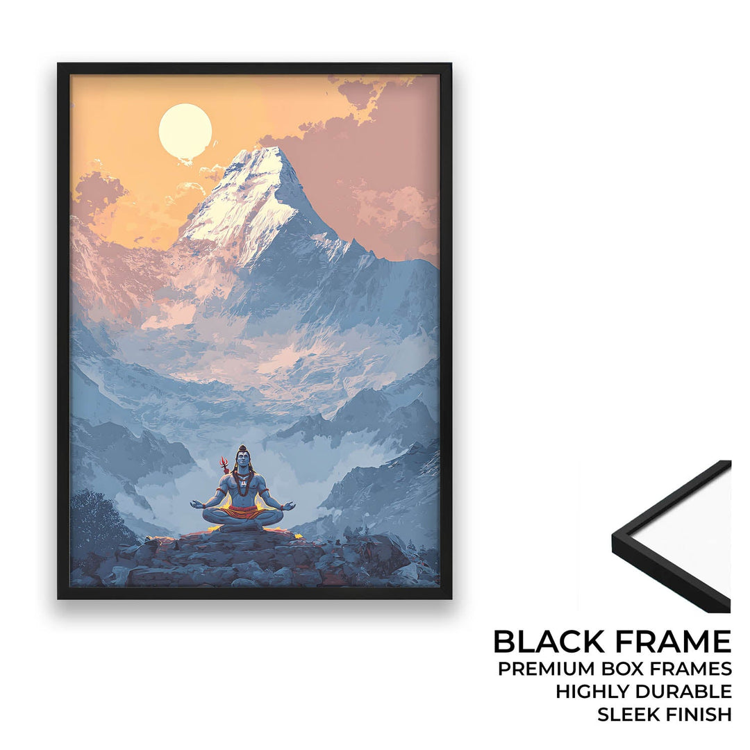 Meditating Lord Shiv in Himalayas - Vastu Painting