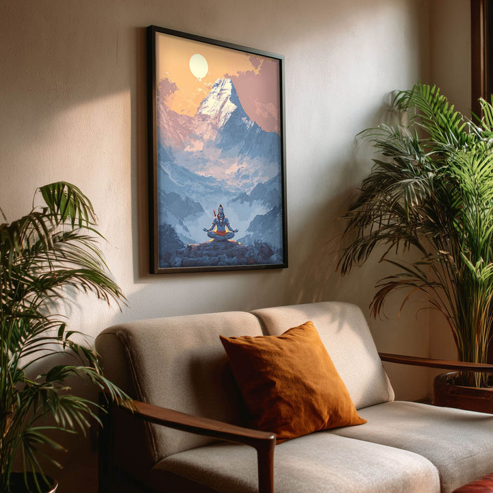 Meditating Lord Shiv in Himalayas - Vastu Painting
