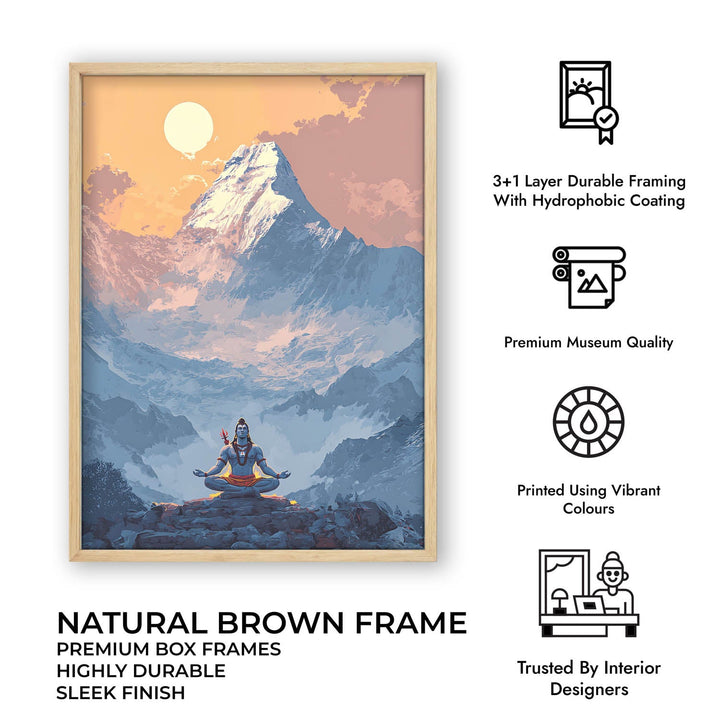 Meditating Lord Shiv in Himalayas - Vastu Painting