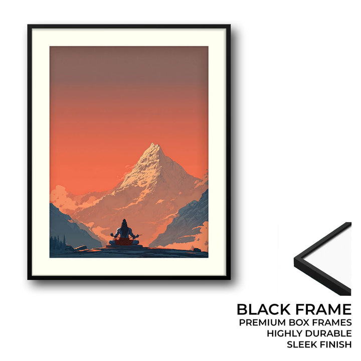 Meditating Lord Shiva in Himalaya - Vastu Painting