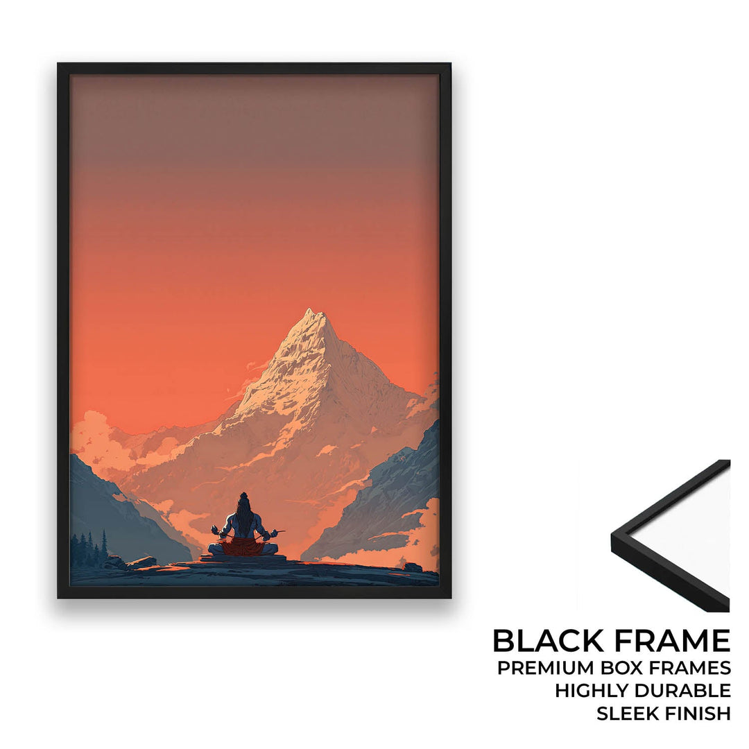 Meditating Lord Shiva in Himalaya - Vastu Painting