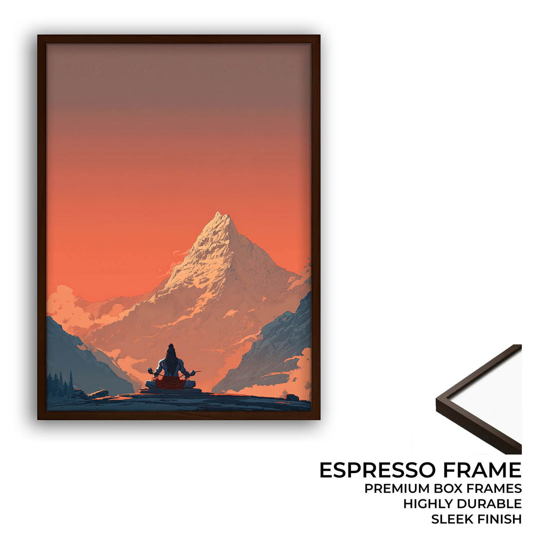 Meditating Lord Shiva in Himalaya - Vastu Painting