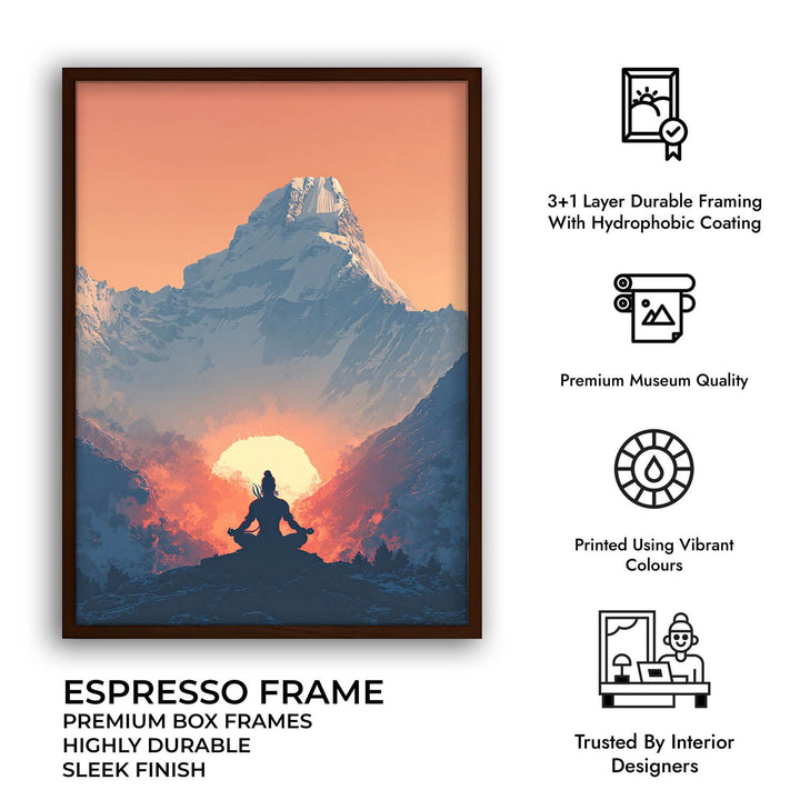 Meditating Lord Shiva in Himalayas - Vastu Painting
