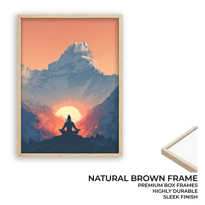Meditating Lord Shiva in Himalayas - Vastu Painting
