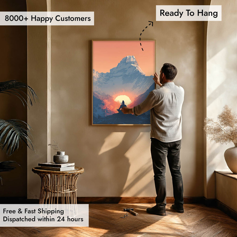 Meditating Lord Shiva in Himalayas - Vastu Painting