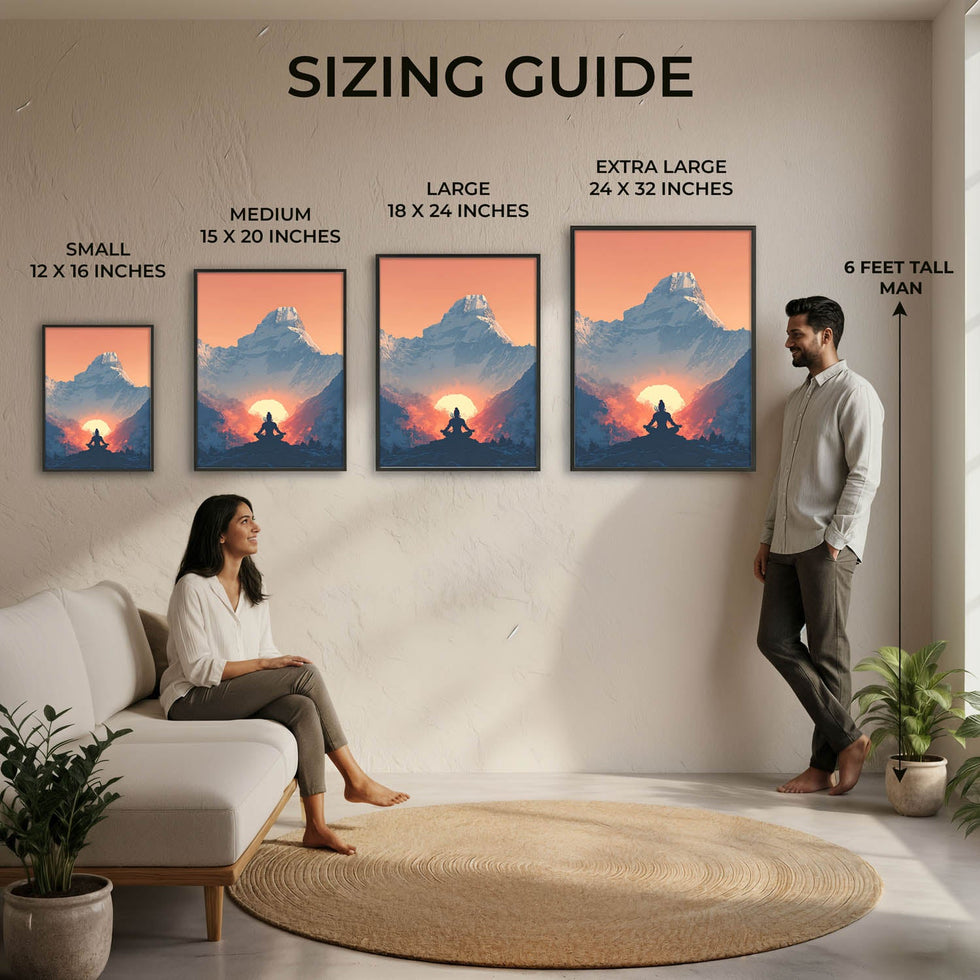 Meditating Lord Shiva in Himalayas - Vastu Painting