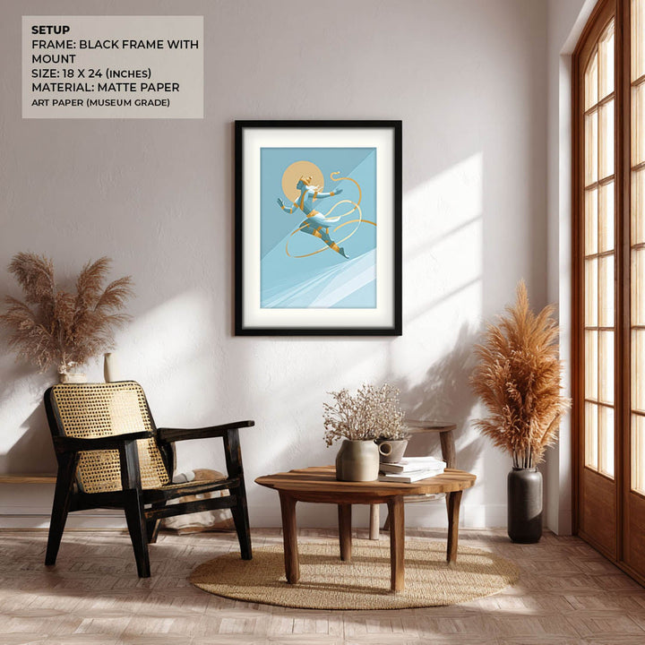 Mighty Hanuman Painting – Celestial Leap Wall Art