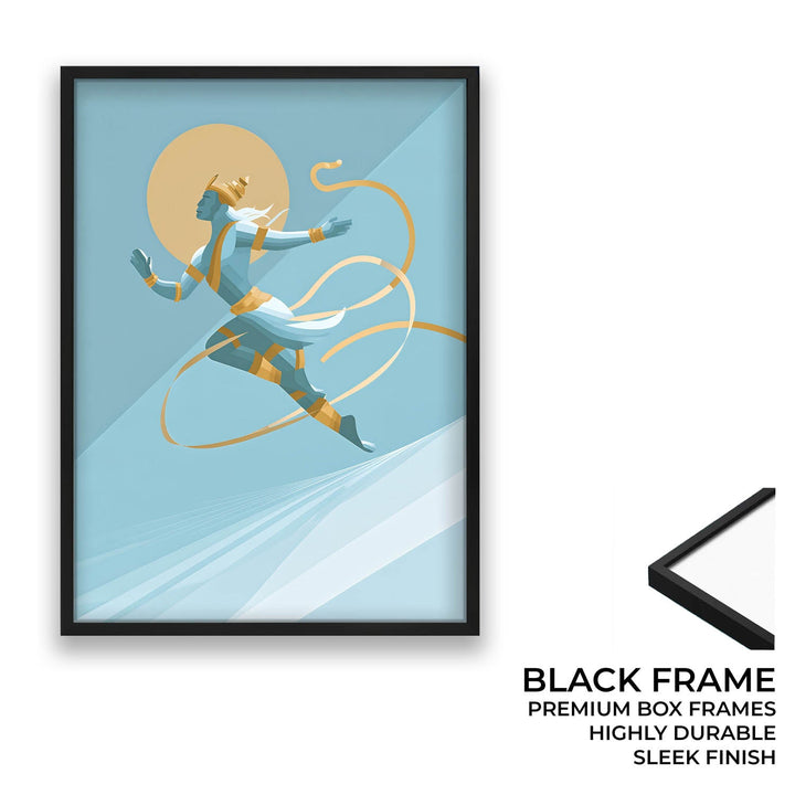 Mighty Hanuman Painting – Celestial Leap Wall Art