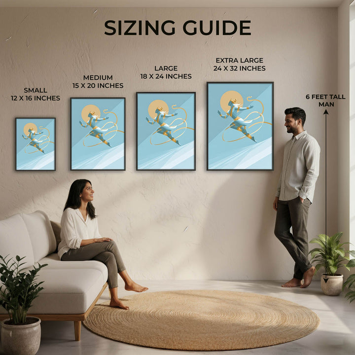 Mighty Hanuman Painting – Celestial Leap Wall Art