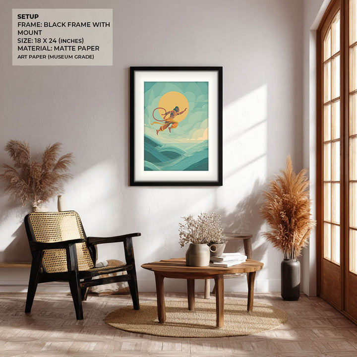 Mighty Hanuman Painting – Ocean Crossing Wall Art