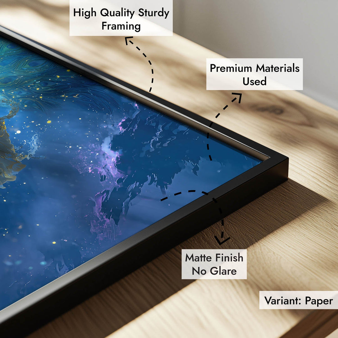 Mystic Krishna Painting – Flute Wall Art