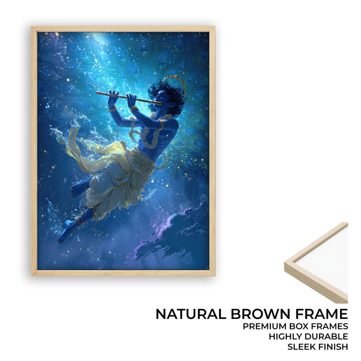 Mystic Krishna Painting – Flute Wall Art