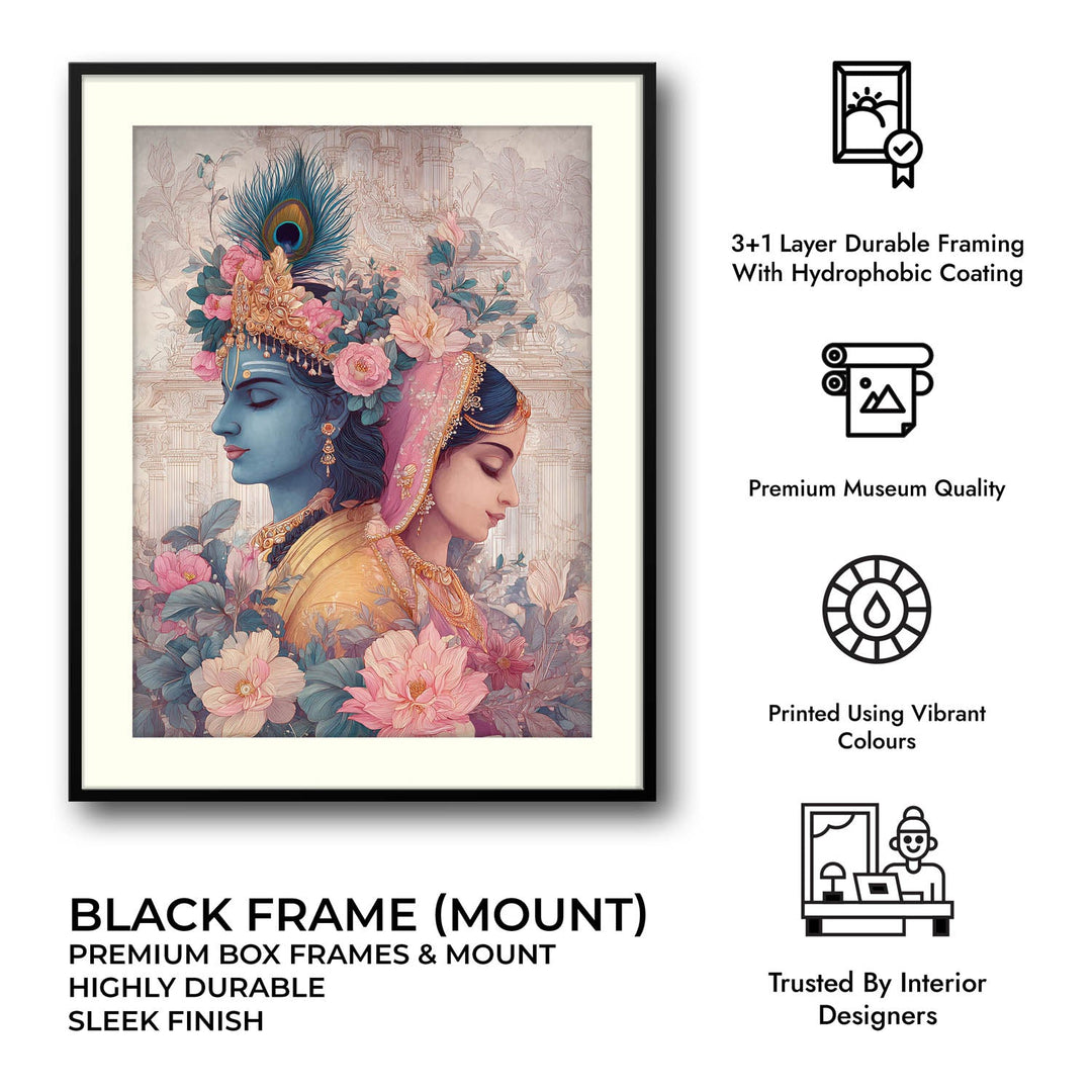 Radha Krishna Divine Painting – Vastu Wall Art