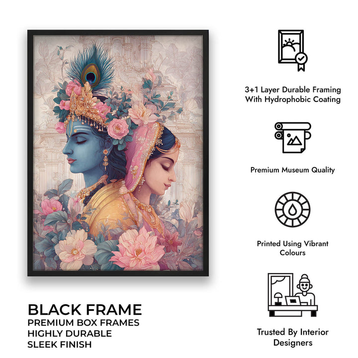 Radha Krishna Divine Painting – Vastu Wall Art