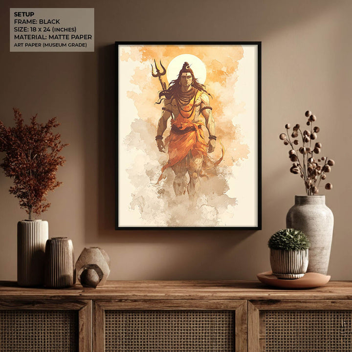Radiant Shiv Painting – Mahadev Wall Art