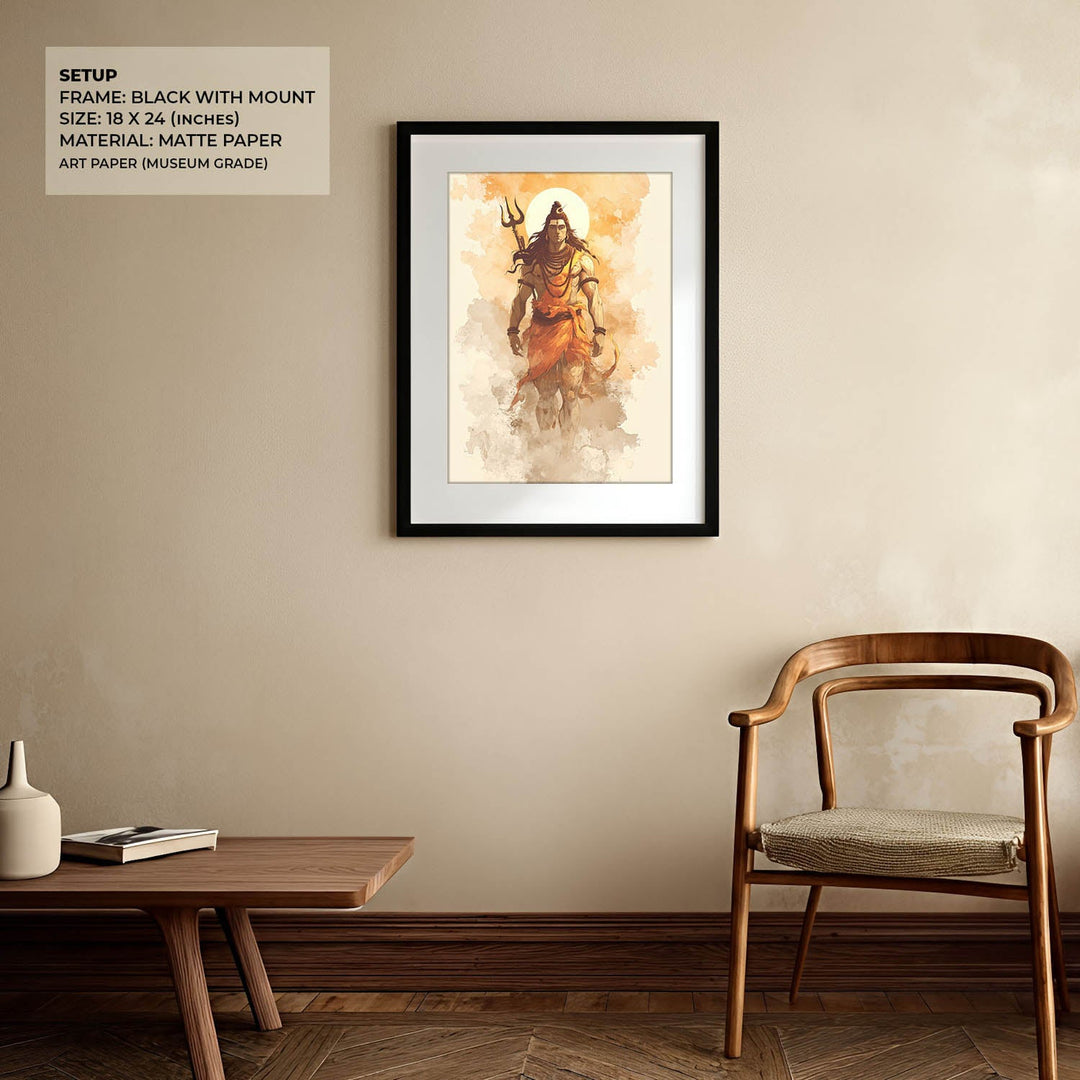 Radiant Shiv Painting – Mahadev Wall Art