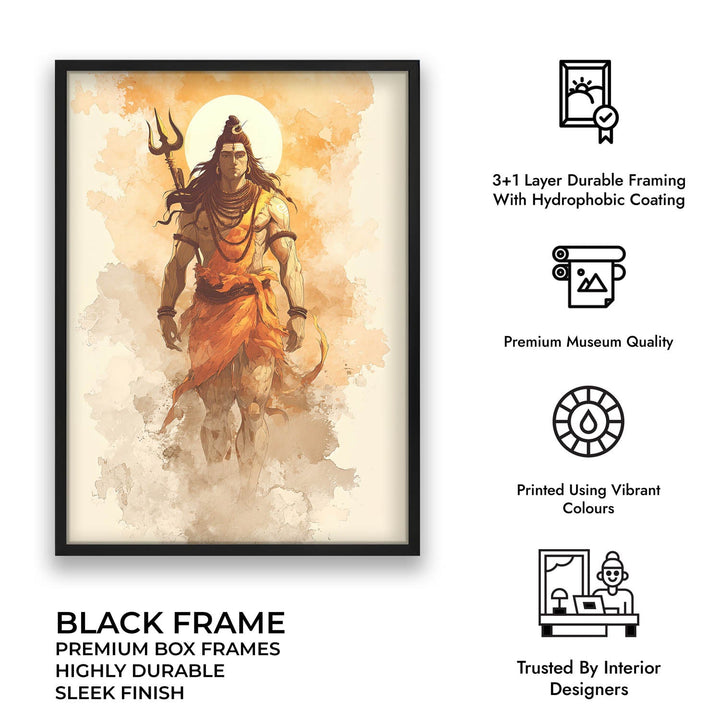 Radiant Shiv Painting – Mahadev Wall Art