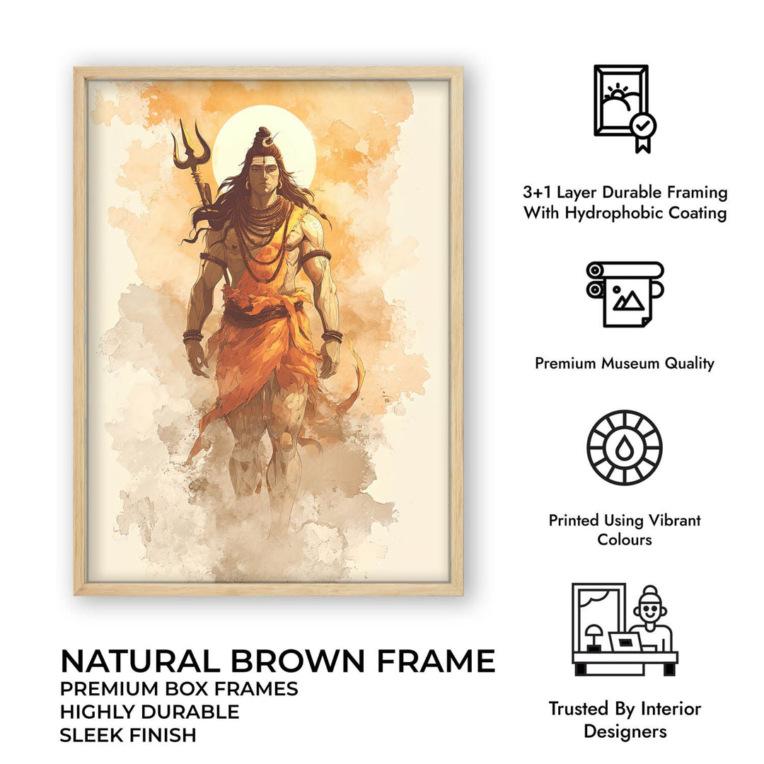 Radiant Shiv Painting – Mahadev Wall Art