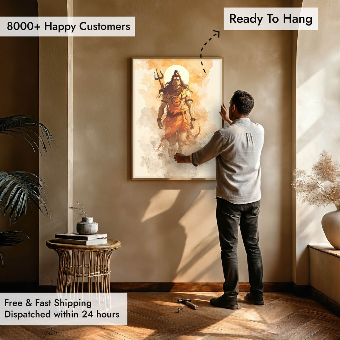 Radiant Shiv Painting – Mahadev Wall Art
