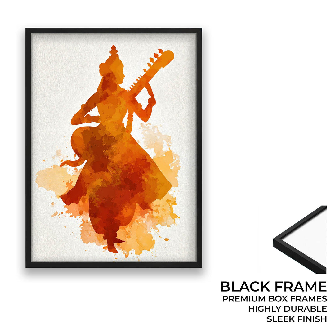 Saraswati Painting – Goddess of Knowledge Wall Art