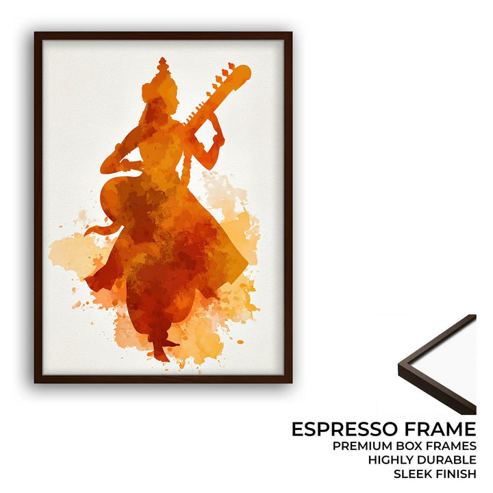 Saraswati Painting – Goddess of Knowledge Wall Art
