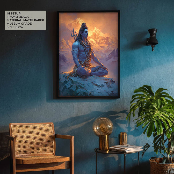 Shiv Meditation Painting – Lord Shiva Wall Art