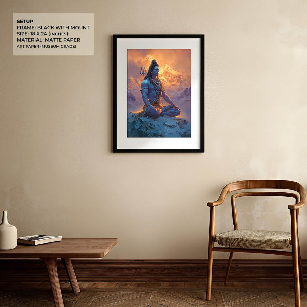 Shiv Meditation Painting – Lord Shiva Wall Art