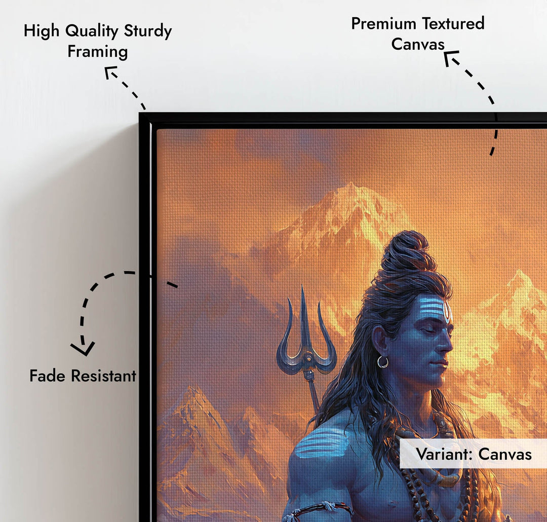 Shiv Meditation Painting – Lord Shiva Wall Art
