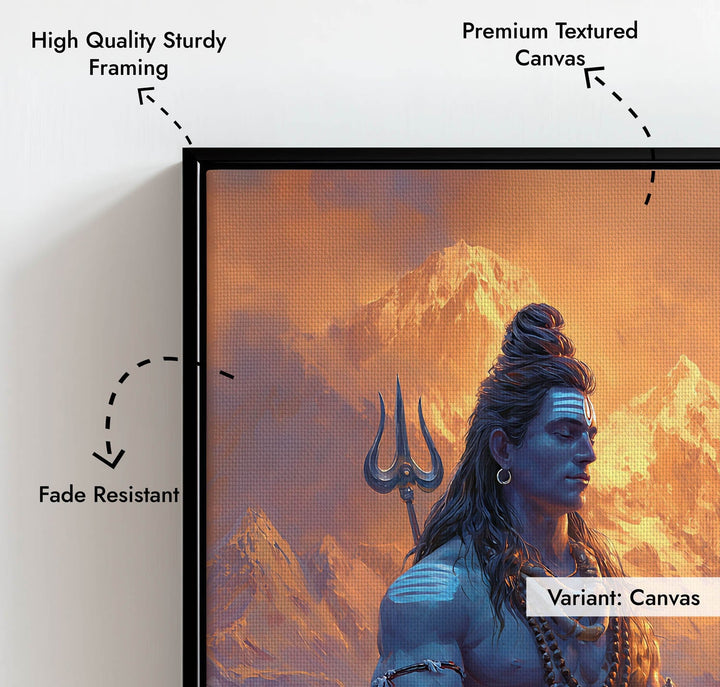 Shiv Meditation Painting – Lord Shiva Wall Art