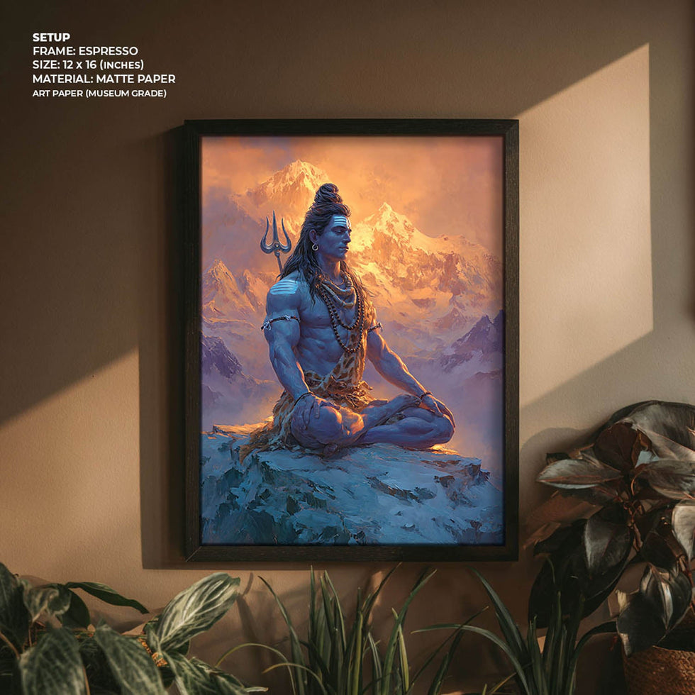 Shiv Meditation Painting – Lord Shiva Wall Art