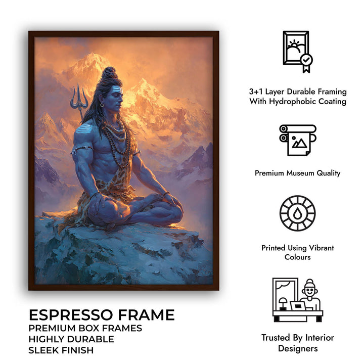 Shiv Meditation Painting – Lord Shiva Wall Art