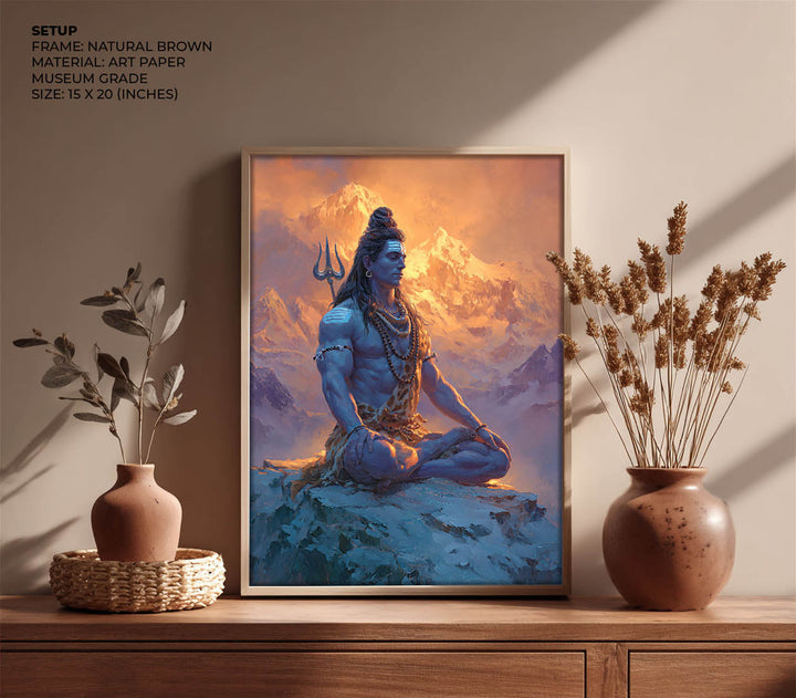 Shiv Meditation Painting – Lord Shiva Wall Art