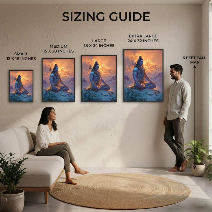 Shiv Meditation Painting – Lord Shiva Wall Art