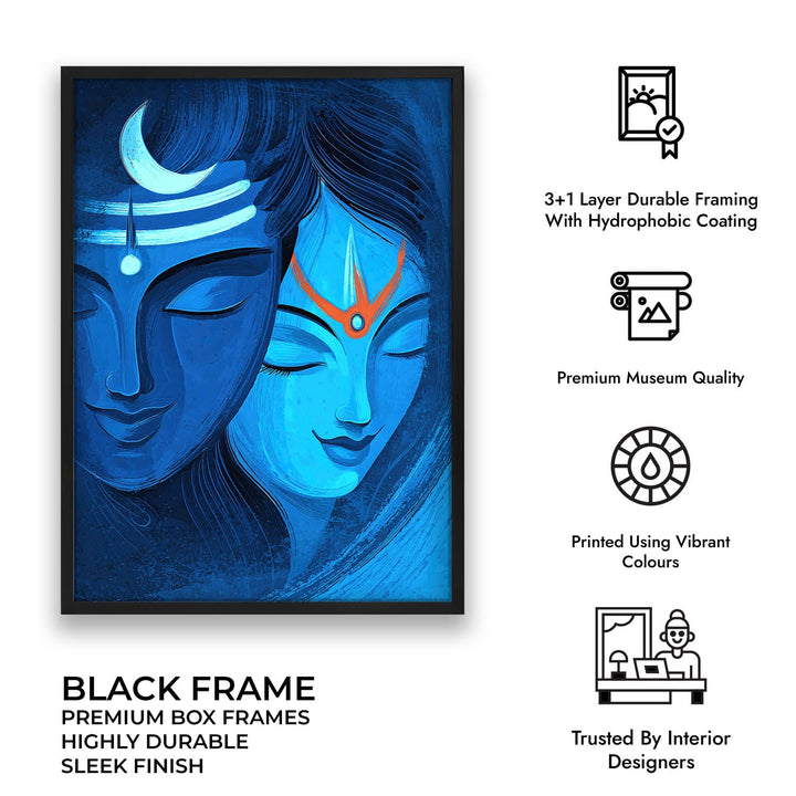 Shiva Parvati Ardhnarishwar - Vastu Painting